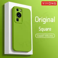 For P60 Pro Case YIYONG Square Liquid Silicone Soft Cover For Huawei P60 P70 Pura 70 Ultra P70Pro P60Pro Pura70 5G Phone Cases