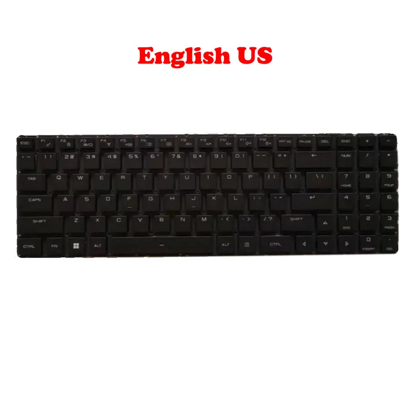 

RGB Backlit Keyboard For Tongfang GM7PX9N 17.3’Colourful Backlit English US Black No Frame New