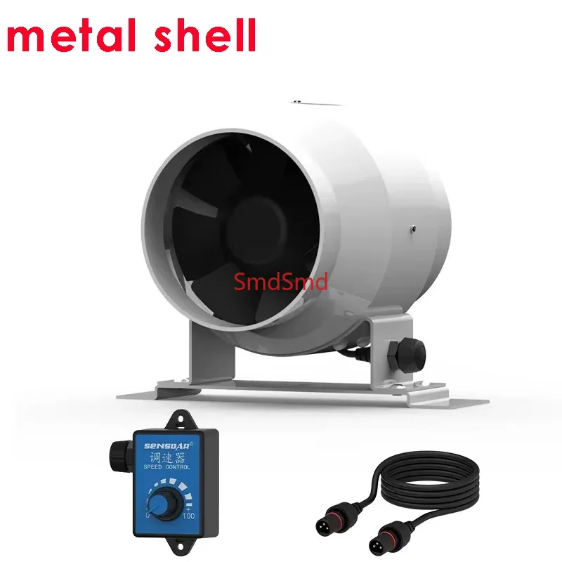 4 Inch Ventilation  Blower  Exhaust Duct Air Ventilator Pipe Extractor Attic Fan With Speed Control 220V 110V