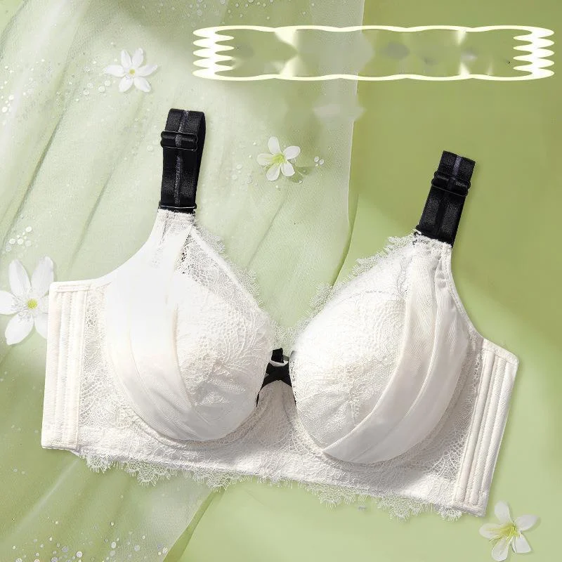 Large Size Lingerie For Lace Tops Women Breasts Sexy Thin White Top Adjustable Bra Brasier Mujer Brassiere Femme Woman Clothes