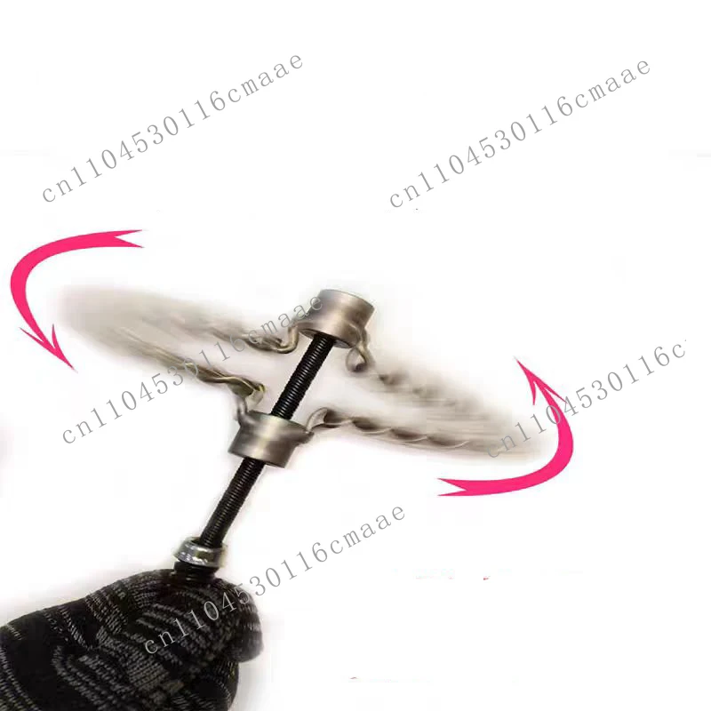 Handheld Drain Unblocking Tool with Solid Chain and Spring for Efficiently Clearing Oil Grease-Clogged Pipes