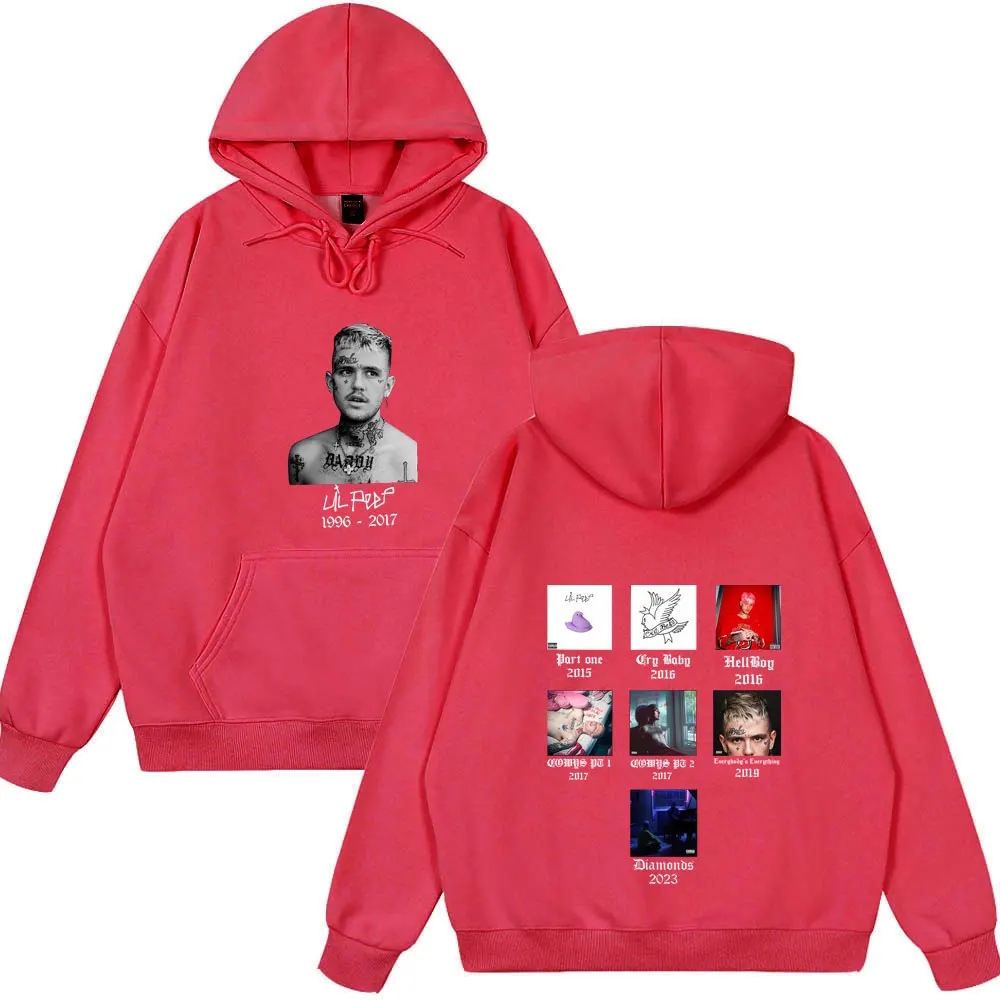 2025 مغني الراب ليل اللمحة غلاف الألبوم القمم خمر الهيب هوب الرجال النساء ملابس الشتاء الربيع نمط هوديس المتضخم زوجين الشارع الشهير