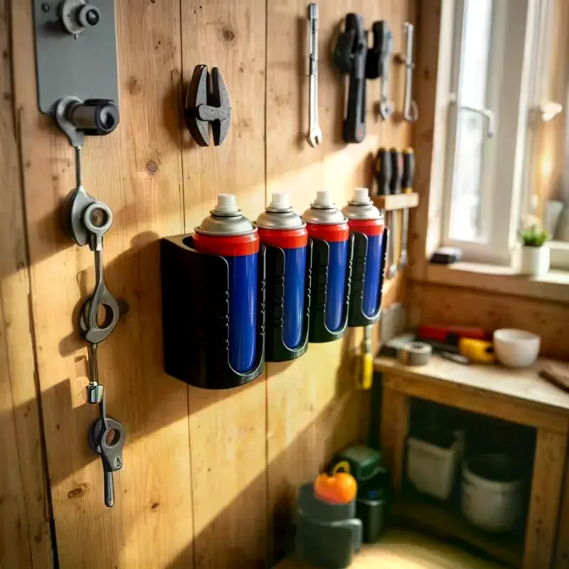 1Pcs 2/3/4 Hole Spray Bottle Holder Wall Mount Rack for Utility Room RV Door Storage of Spray Can Caulk and Glue Tube Gift Idea