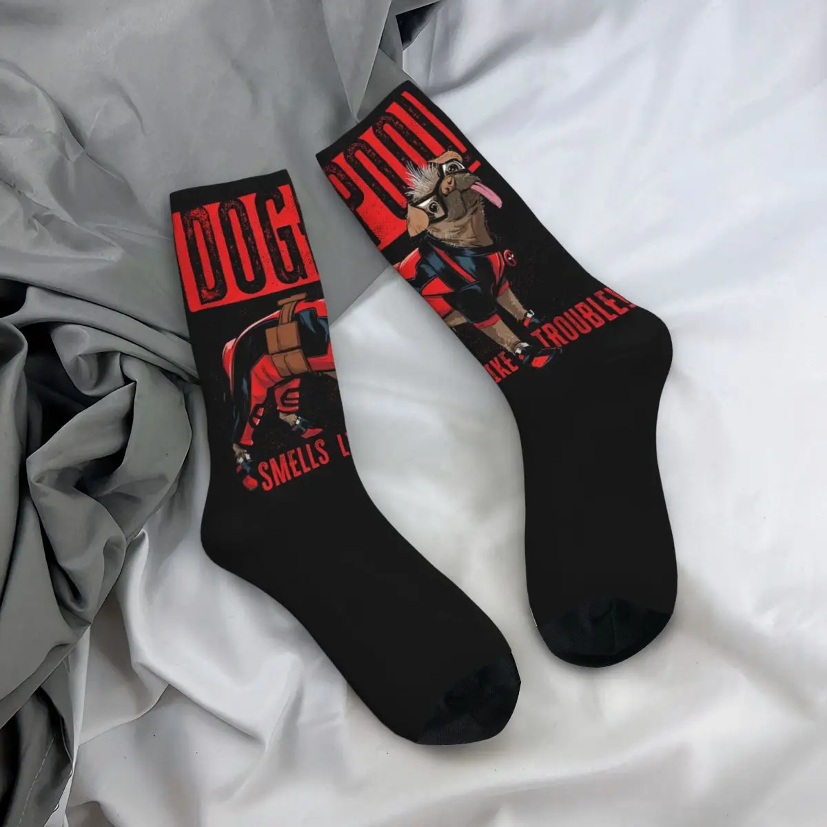 Kawaii Unisex Deadpool & Wolverine Dogpool Smells Design Socks Accessories Warm Socks Super Soft Wonderful Gifts