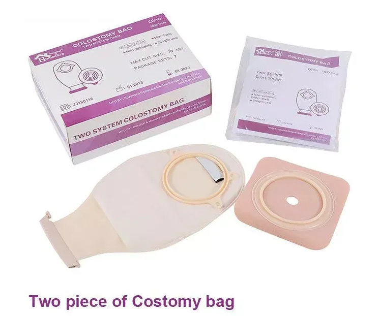 

45mm or custom size comfortable soft adult colostomy pocket