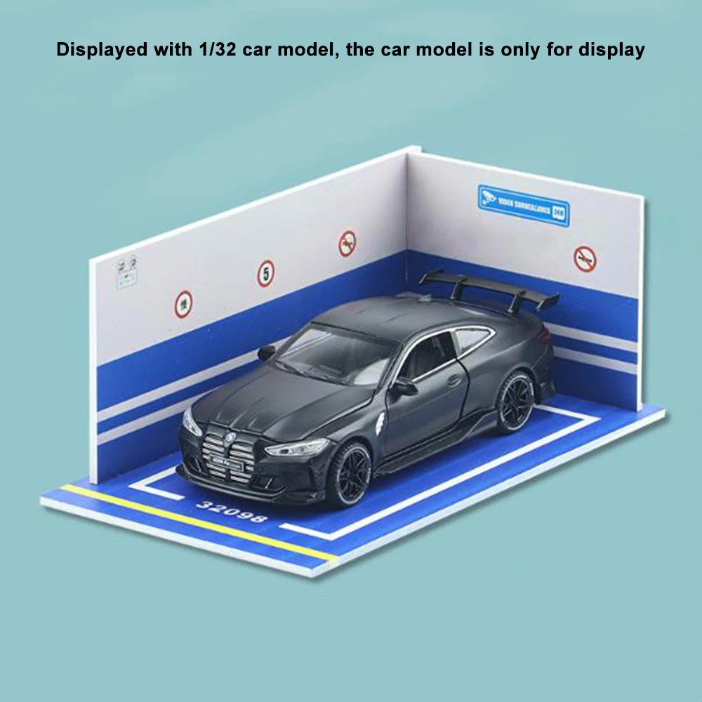 1:32 نموذج سيارة موقف للسيارات المشهد خلفية جراج السيارة لجمع المرآب
