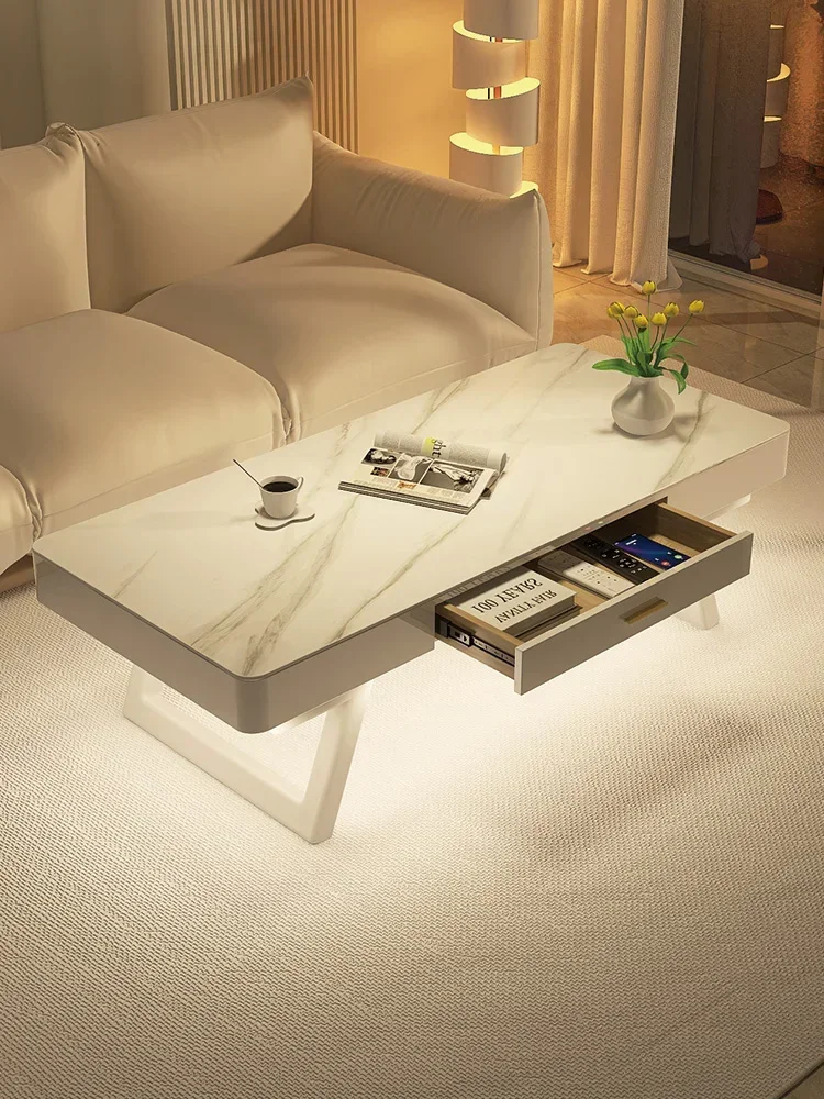 

Antibacterial Slate Coffee Table Small Apartment Side Table Long Living Room Modern Minimalism