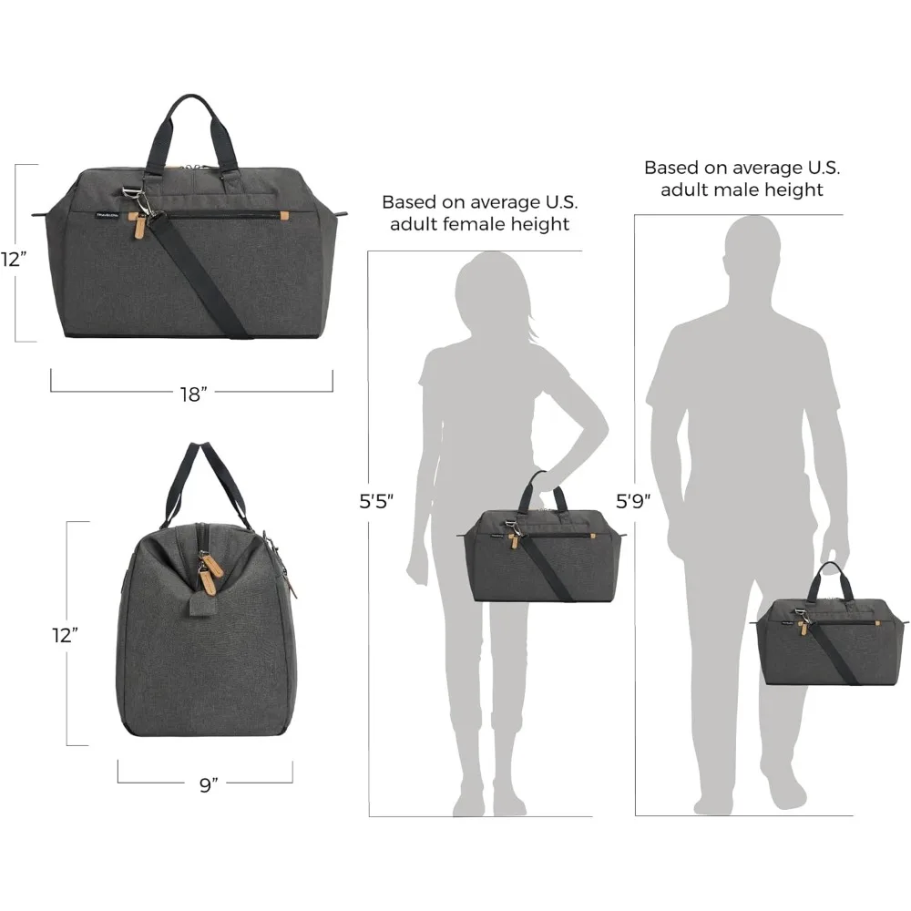 Compact Weekend Travel Bag for Carry-On Luggage with Spacious Storage and Versatile Design