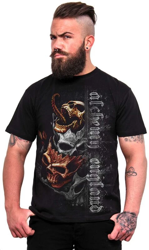 Devil Goat Dark Gothic Brand T-Shirt Baumwolle Grafik-T-Shirt Herren Damen Sommer Streetwear – Detail 6