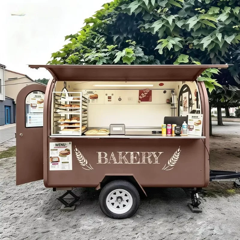 Fully Equipped Food Trailer Mobile Catering Kitchen Truck for Coffee Dessert Ice Cream Burger Pizza BBQ and Event Food Service