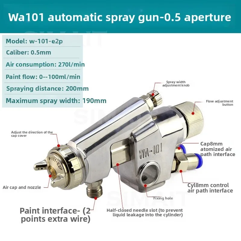 Assembly Line Automatic Spray Gun, Reciprocating WA-101 Spray Gun, High Atomization