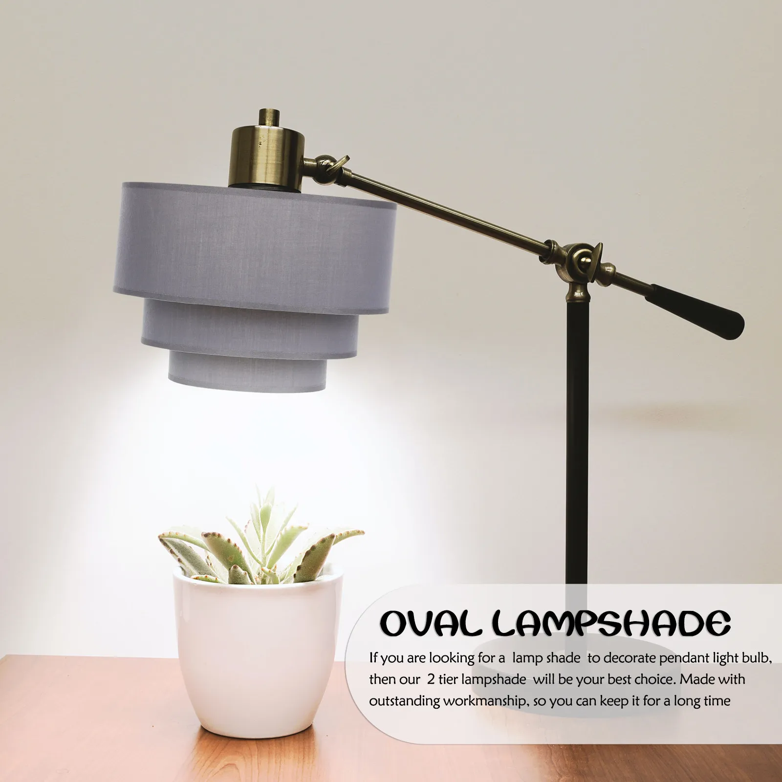 Extra Large 3-Tier Lampshade Fabric Drum Shade for Floor Pendant Lights Home Hotel Bar Study Library Decorative Lighting Cover