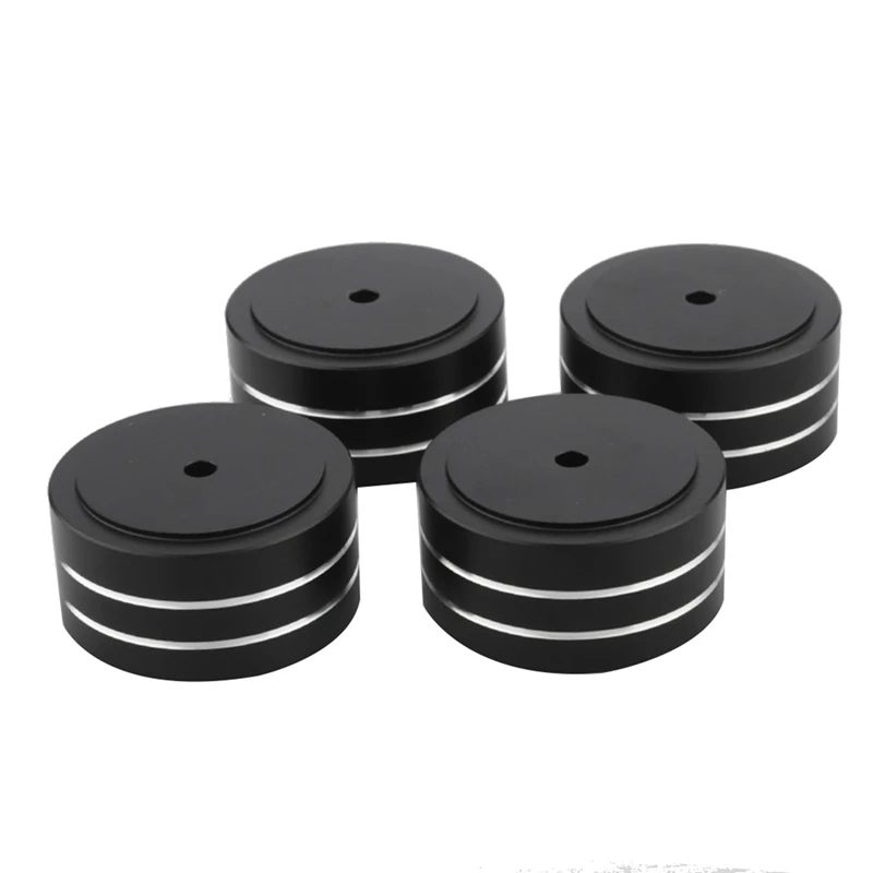 16Pcs 40X20mm Aluminum HIFI AMP Speaker Isolation Stand Turntable DAC Feet Pad (Black)