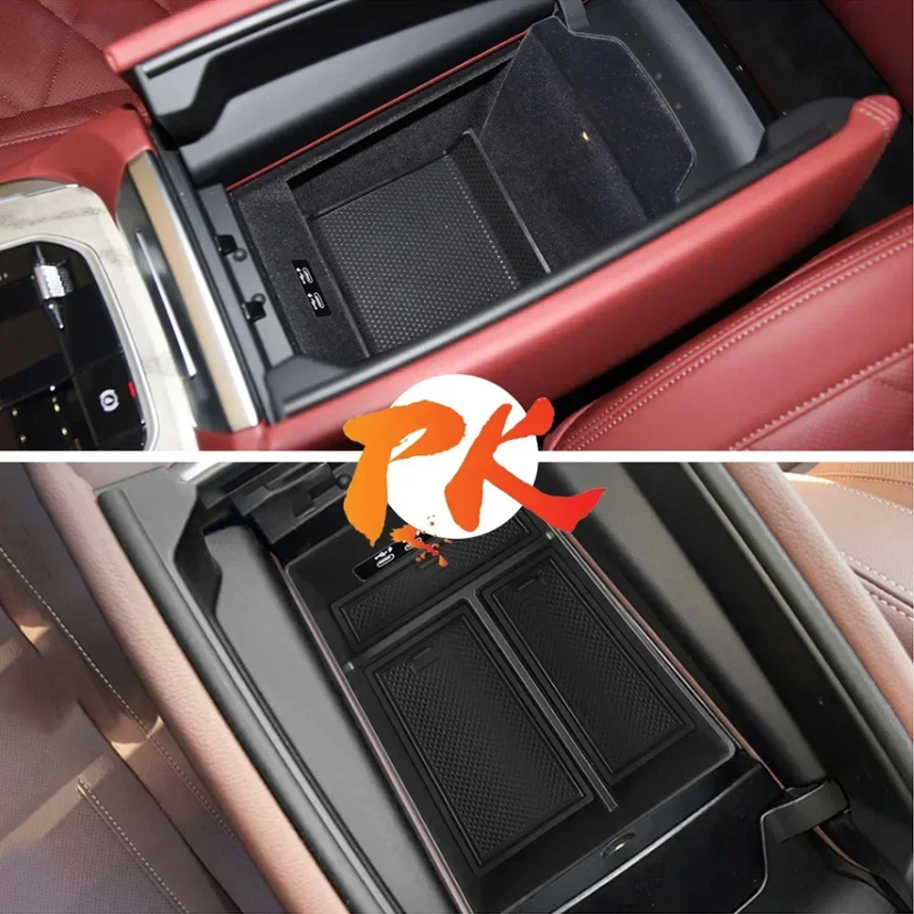 ABS Auto-Armlehnen-Aufbewahrungsbox für BMW X5 G05 X6 G06 X7 G07 2019-2022 2023 2024 Mittelkonsolen-Organizer-Ablage Auto-Zubehör – Detail 3