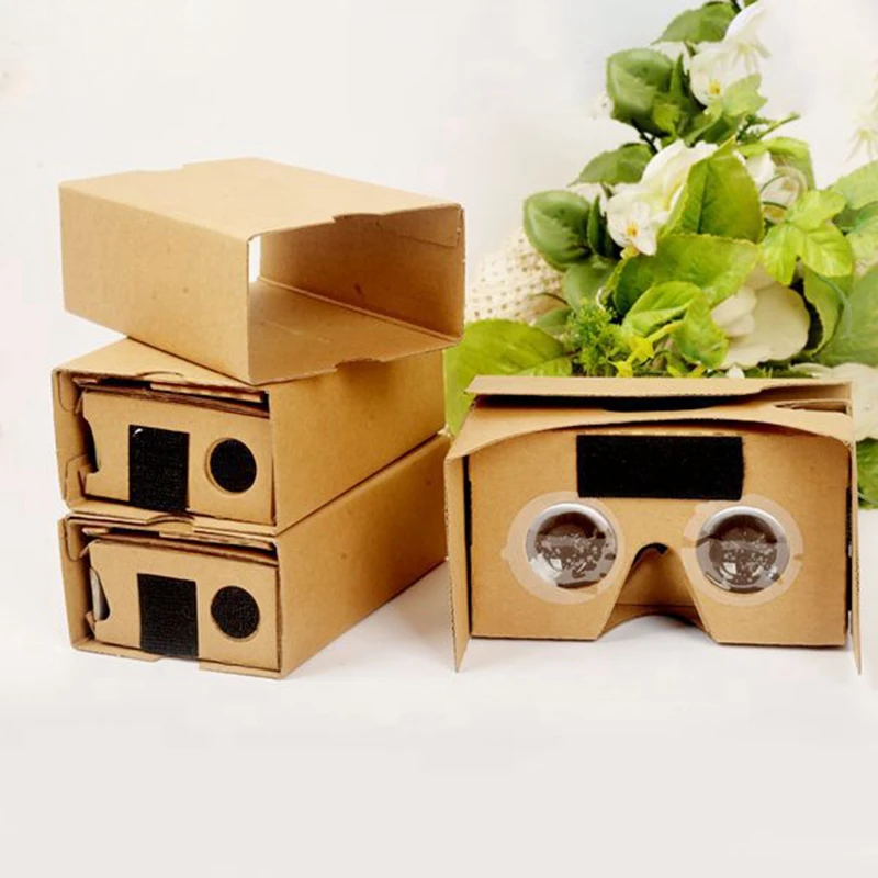 6 шт. 3D-очки для картона V2 VR 4,5-6 дюймов смартфон + повязка на голову