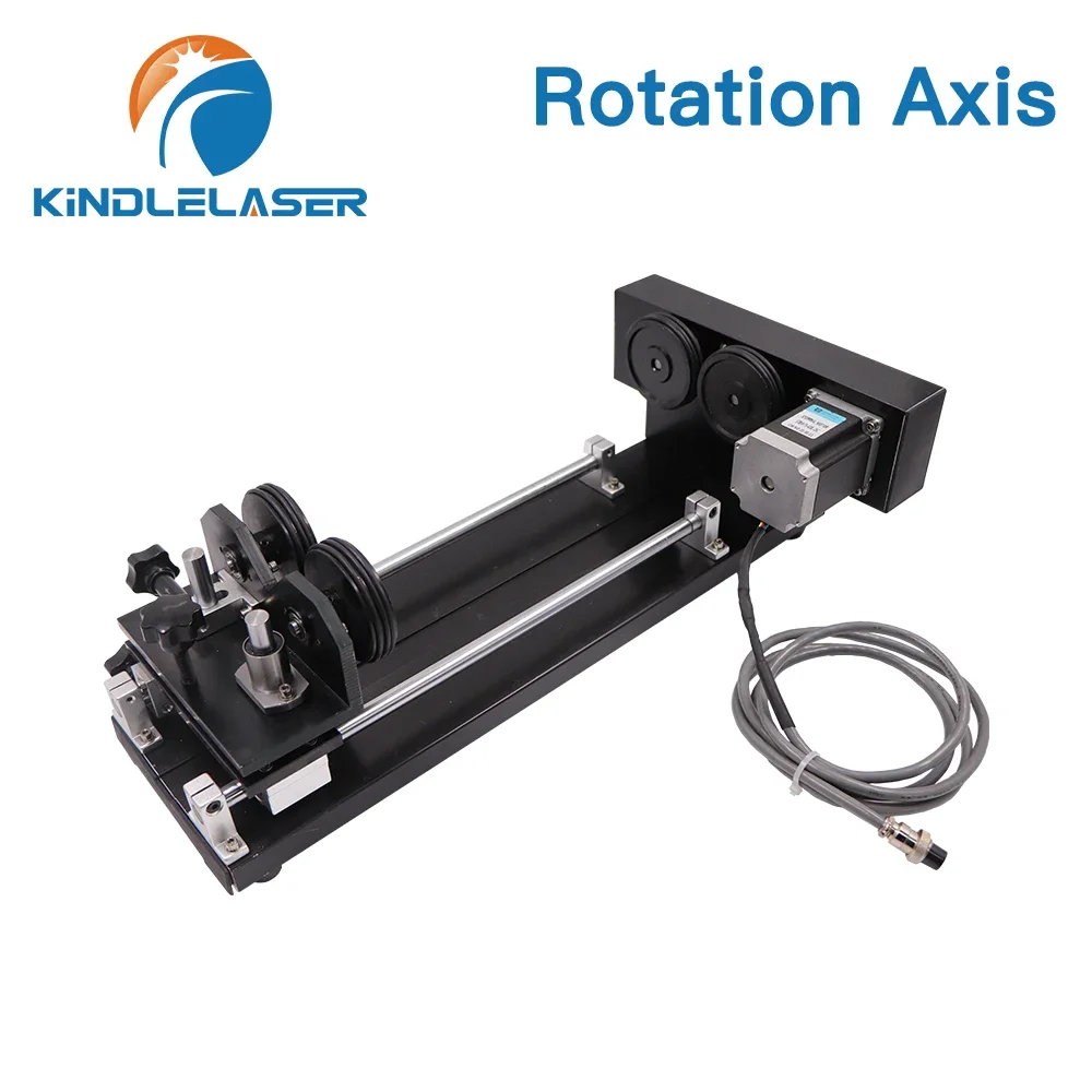 Rotary Axis Attachment, 4 Wheels Router Laser Rotary Attachment with 2-Phase Stepper Motor for CO2 Rotate Engraving Machine