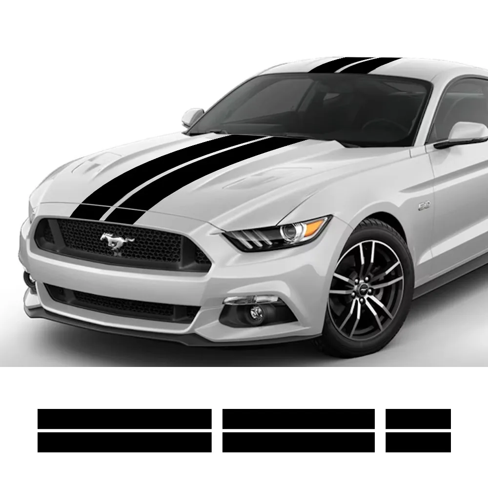 

Car Stickers Auto Hood Bonent Roof Tail Decor Decal Graphics Stripes Kit Vinyl Tuning Cover For Ford Mustang GT500 GT350 GT
