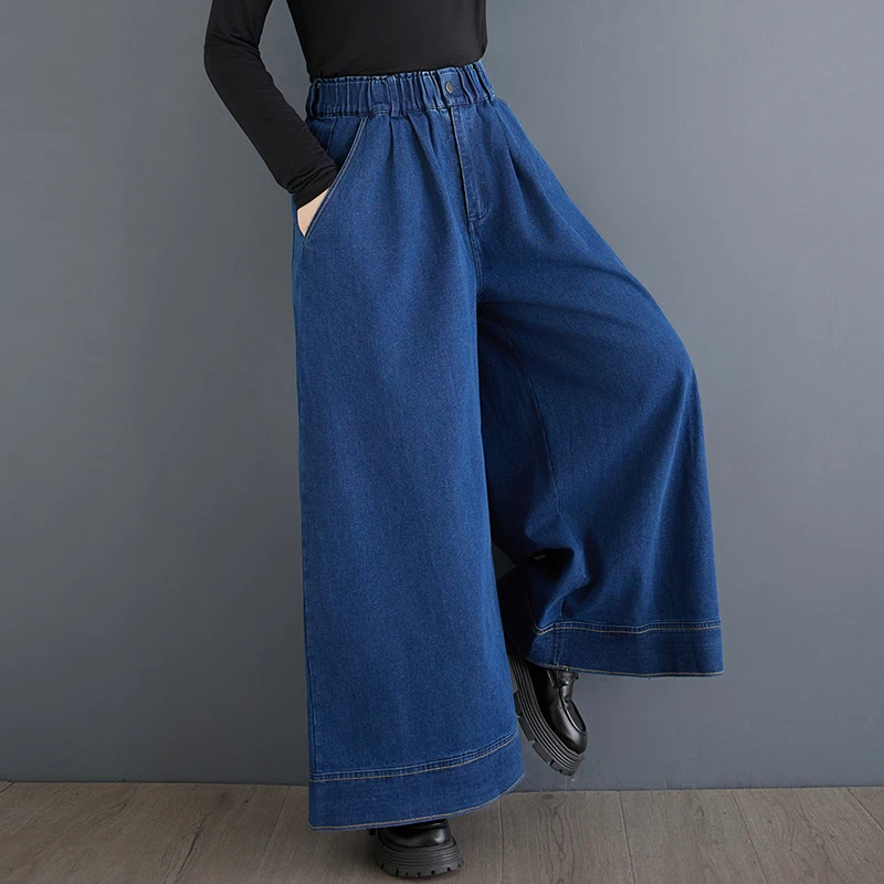 

Casual High Waist Wide Leg Jeans Women's Spring New Sle Versatile Loose Slimming Straight Cut Jeans by Meimei Da