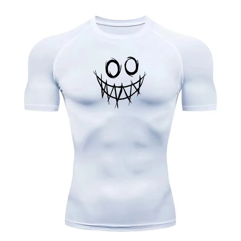 Herren Laufshirt Kurzarm Kompressionsshirt Schnelltrocknend Fitness Hochelastisches Sportoberteil