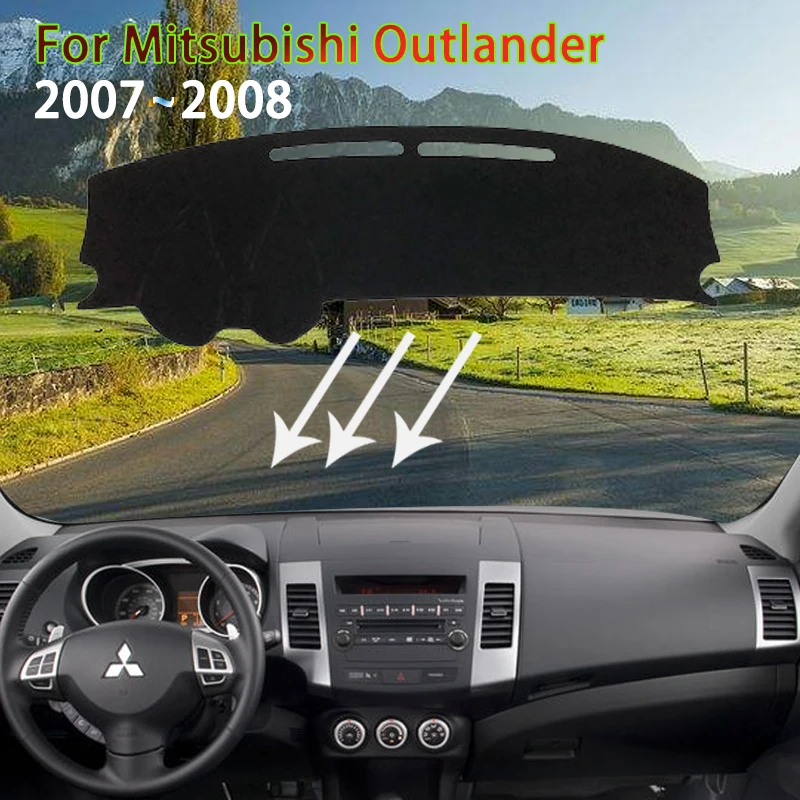 

Dashboard Cover Dash Board Mat Carpet Pad for Mitsubishi Outlander 2nd Gen 2007 2008 Sunshade Anti-dirty Rug Auto Accessories