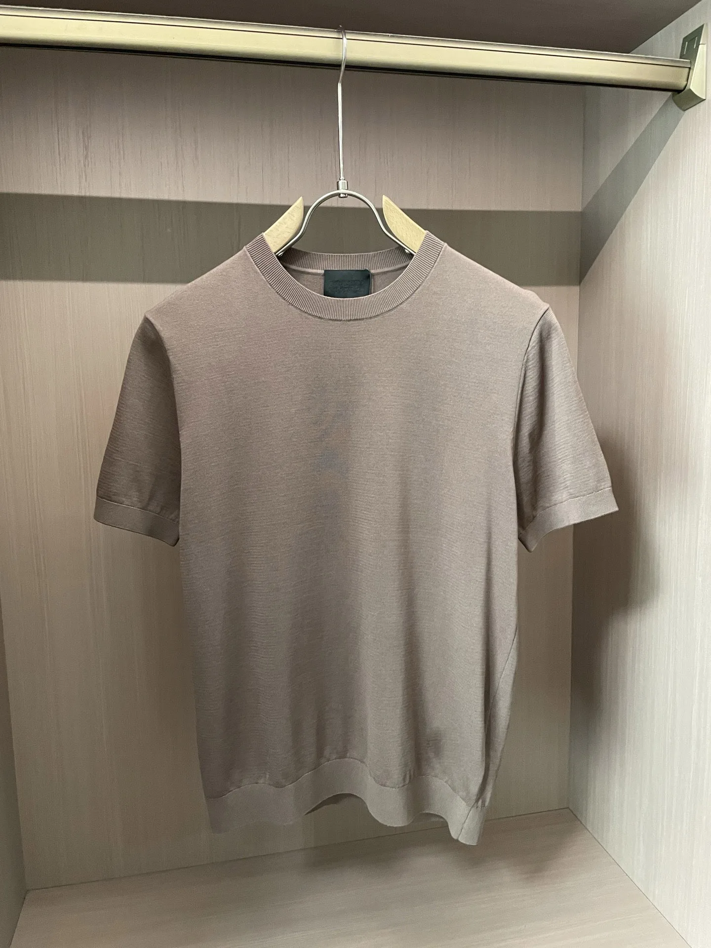 

SIJITONGDA 2025 Spring/Summer New Men's Round Neck Silk Cotton Short Sleeve T-shirt Size M -3XL