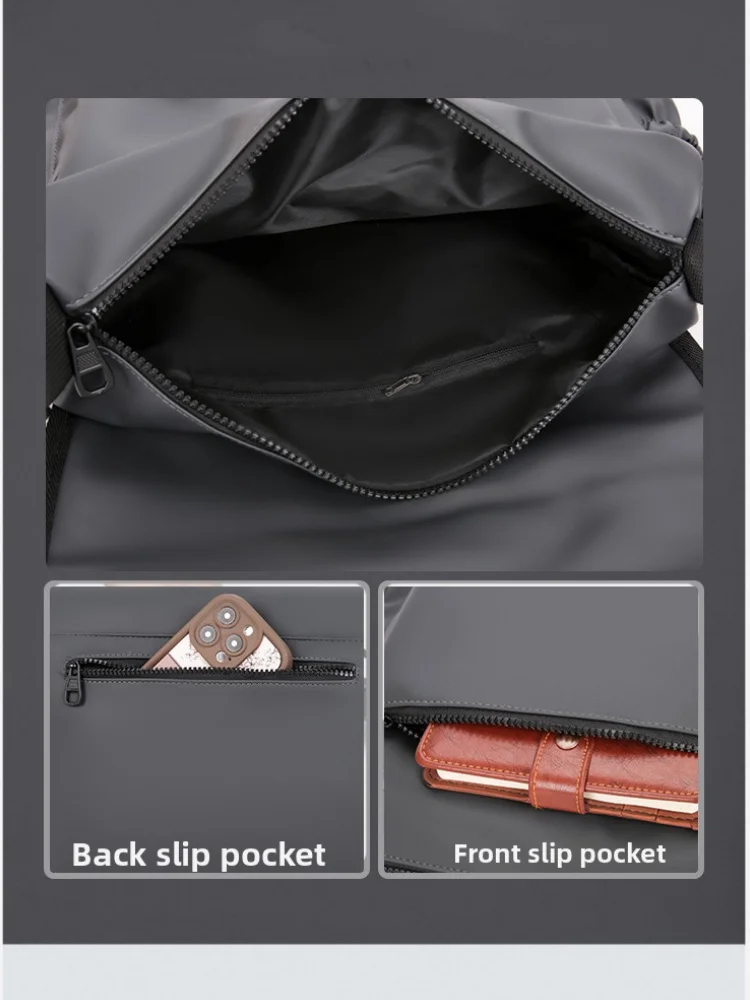 حقيبة كتف واحدة جديدة للرجال بسيطة، حقيبة كروس غير رسمية للاستخدام الخارجي، حقيبة كروس متعددة الوظائف مقاومة للماء ذات سعة كبيرة