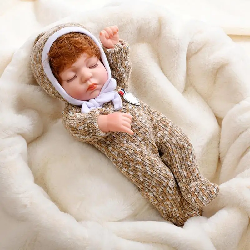 Reborn Doll Boy Realistic Silicone Reborn Doll with Movable Limbs Model Girls Boys Cute Crit Expression Package High Quality Toy