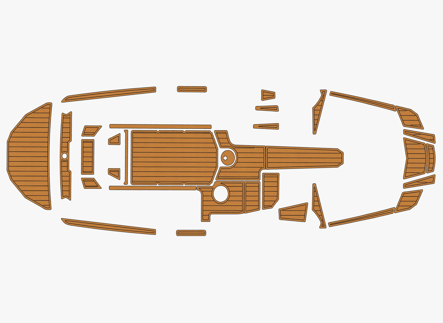 

Anti-Skid EVA Faux Teak Self-Adhesive 6mm Boat Decking Pad for 2018-2020 Moomba Max Yacht Cockpit Durable Marine Floor