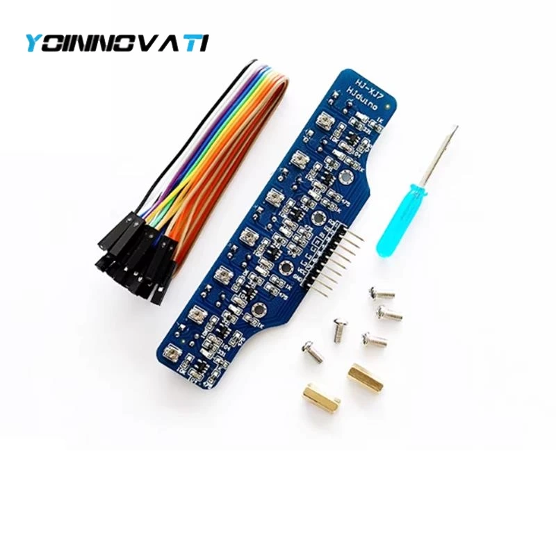 1PCS 7-Channel Digital Grayscale Tracking Module, Photoelectric Line Follower Sensor for Smart Car