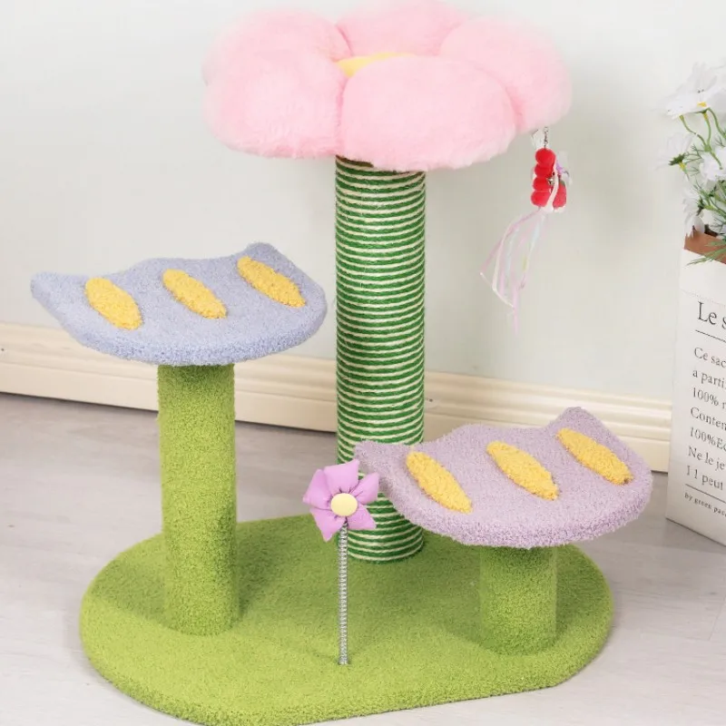 Cat Tower Cat Tree House Scratcher for Cats Jumping Toys Scratching Post for Cats Climbing Frame Pet Furniture Sofa Protector