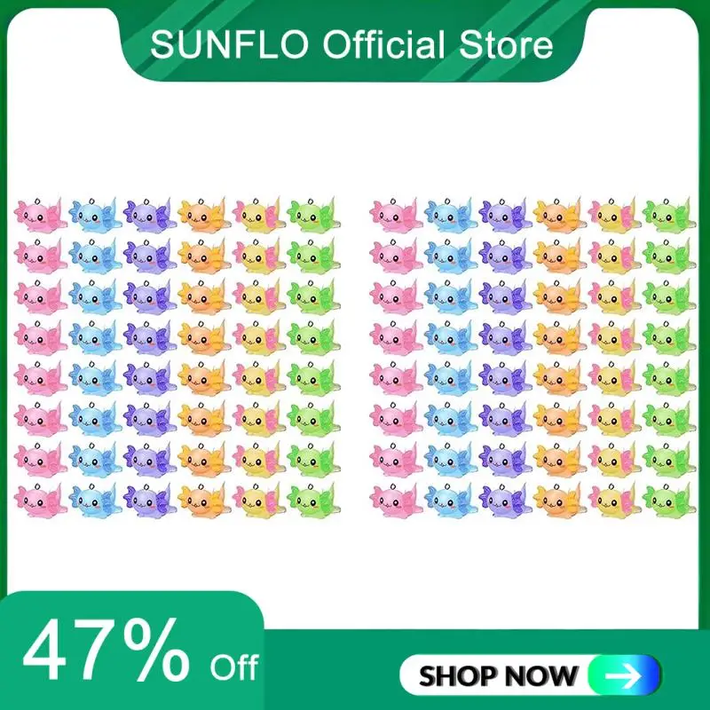 

SUNFLO 96 PCS Animal Charms Axolotl Resin Charms For Jewelry Making Tiny Resin Animals Resin Figures Miniature Axolotl Ornament