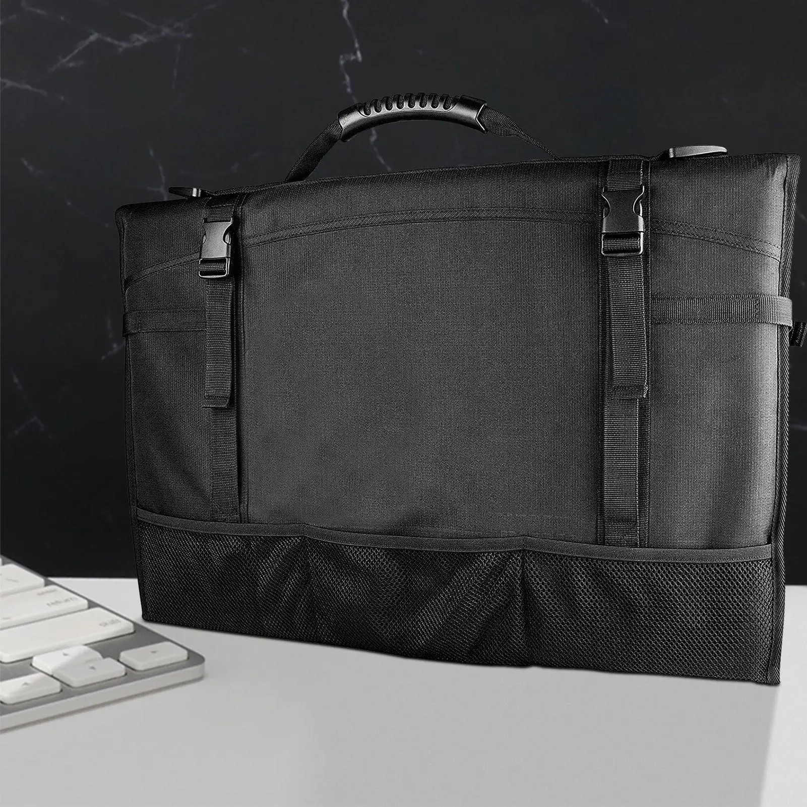 

20-24-дюймовая сумка для хранения монитора компьютера с несколькими карманами, дизайнерская сумка для монитора для экрана настольного компьютера и аксессуары