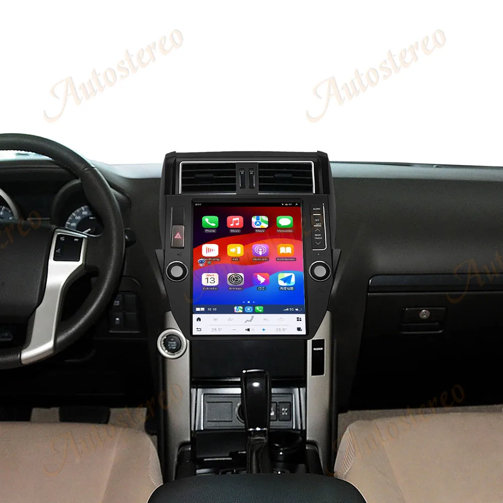 12.1 Wireless Carplay For Toyota Land Cruiser Prado 2010 Car Radio Android 13 Multimedia Video Player Auto Navigation Head Unit