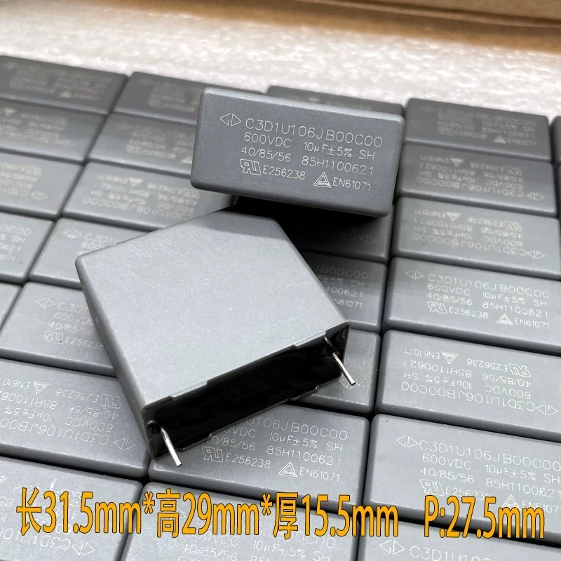for FARA C3D1U106K Safety Capacitor 10uF 500‑630V MKP  100pcs
