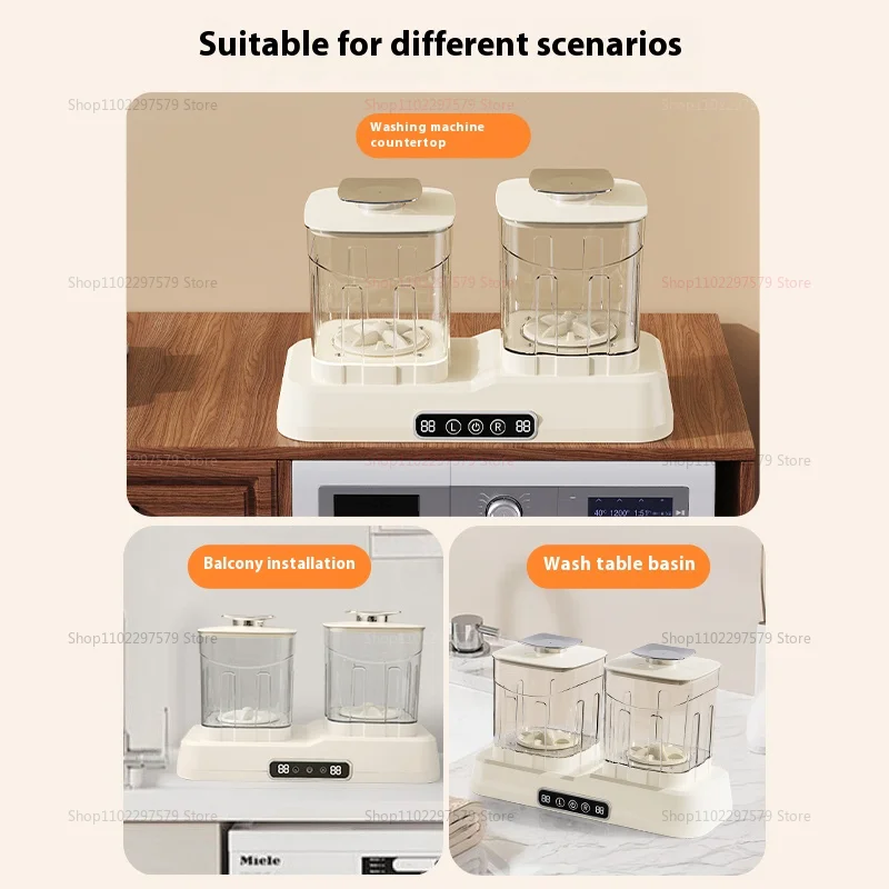 غسالة صغيرة ذات أنبوب مزدوج للجوارب مناسبة لتأجير المهجع المنزلي منظف ملابس محمول وخالي من التركيب