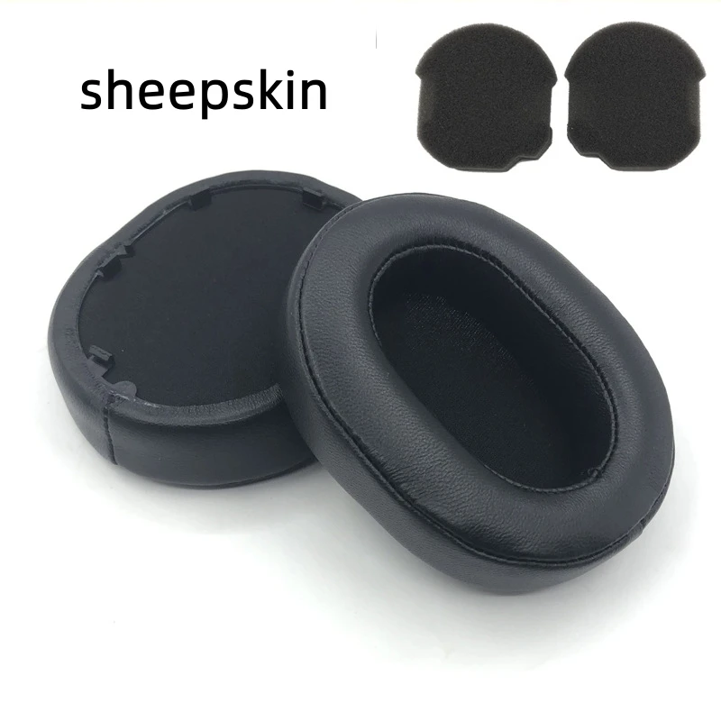 YAYINCC Ersatz-Ohrpolster aus Schaffell-Protein/Mesh + Kopfbandabdeckung mit Reißverschluss für SONY WH-1000XM5 Kopfhörer Reparaturteile – Detail 3