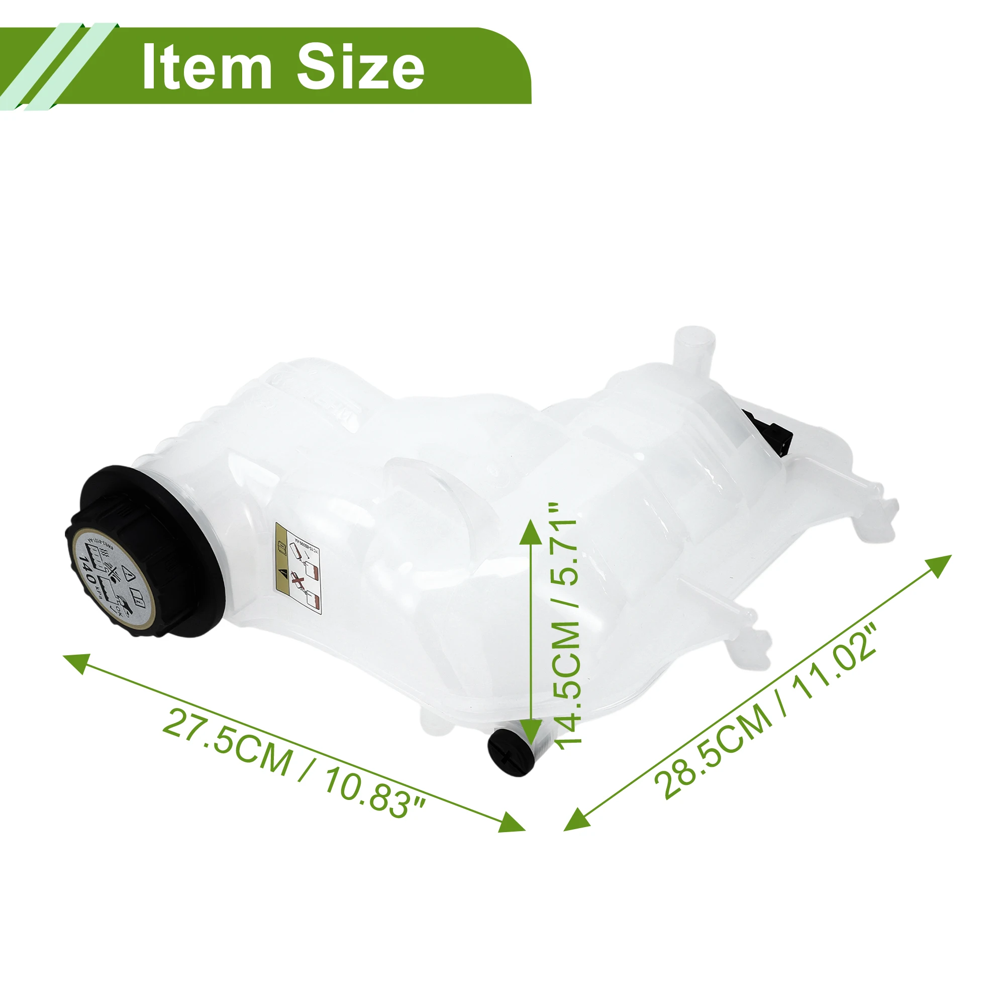 UXCELL No.LR034654 Coolant Water Expansion Tank for Land Rover for Range Rover L405 Heat Resist Coolant Radiator