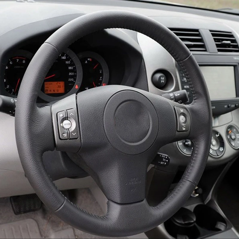 Custom Handmade Car Steering Wheel For Toyota Select Rav4 2009 2010 2011 2012 Years Protective Case Breathable Steering Covers