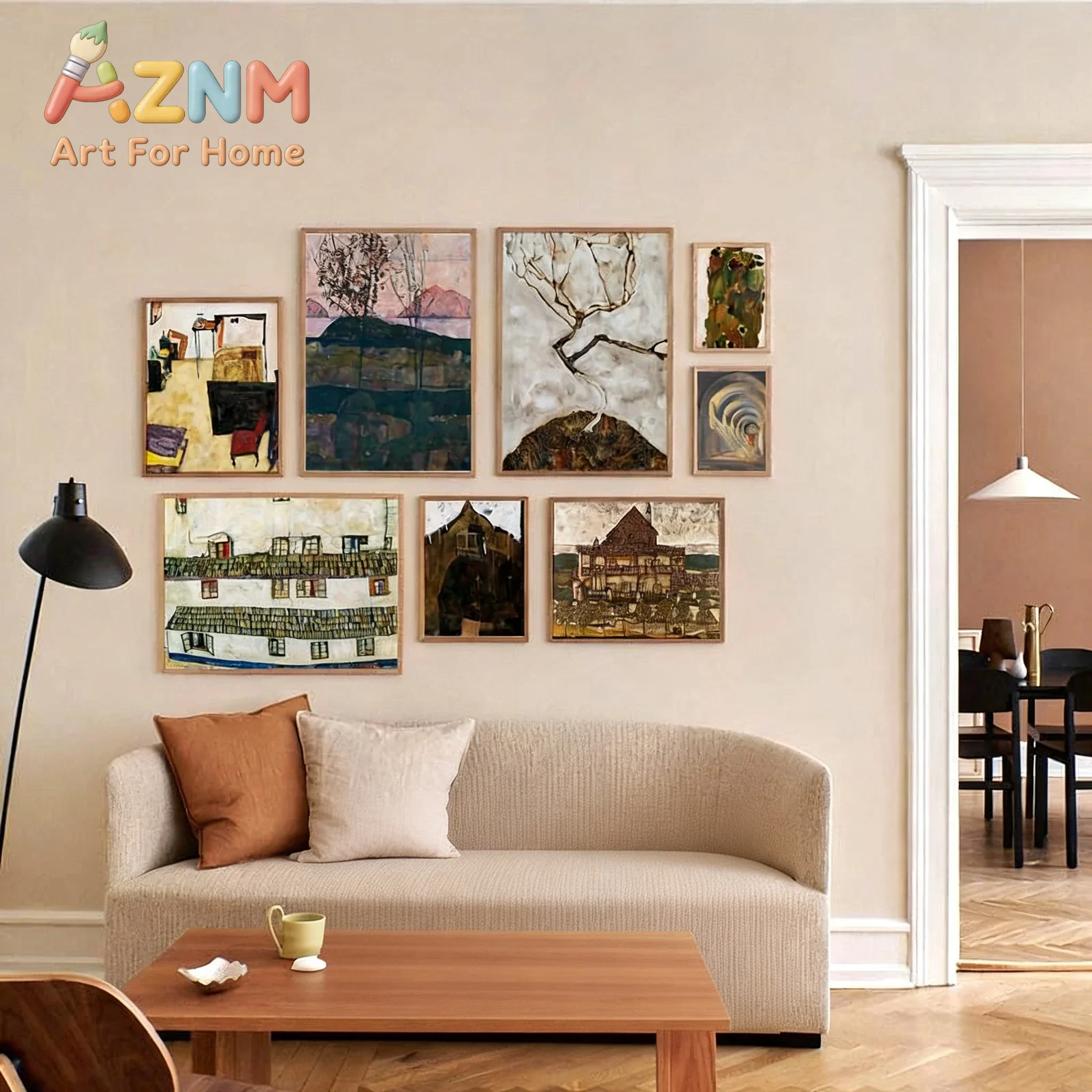 Egon Schiele Landscape Canvas Poster Expressionist Architecture Art Painting Vintage Building Living Room Hallway Wall Decor