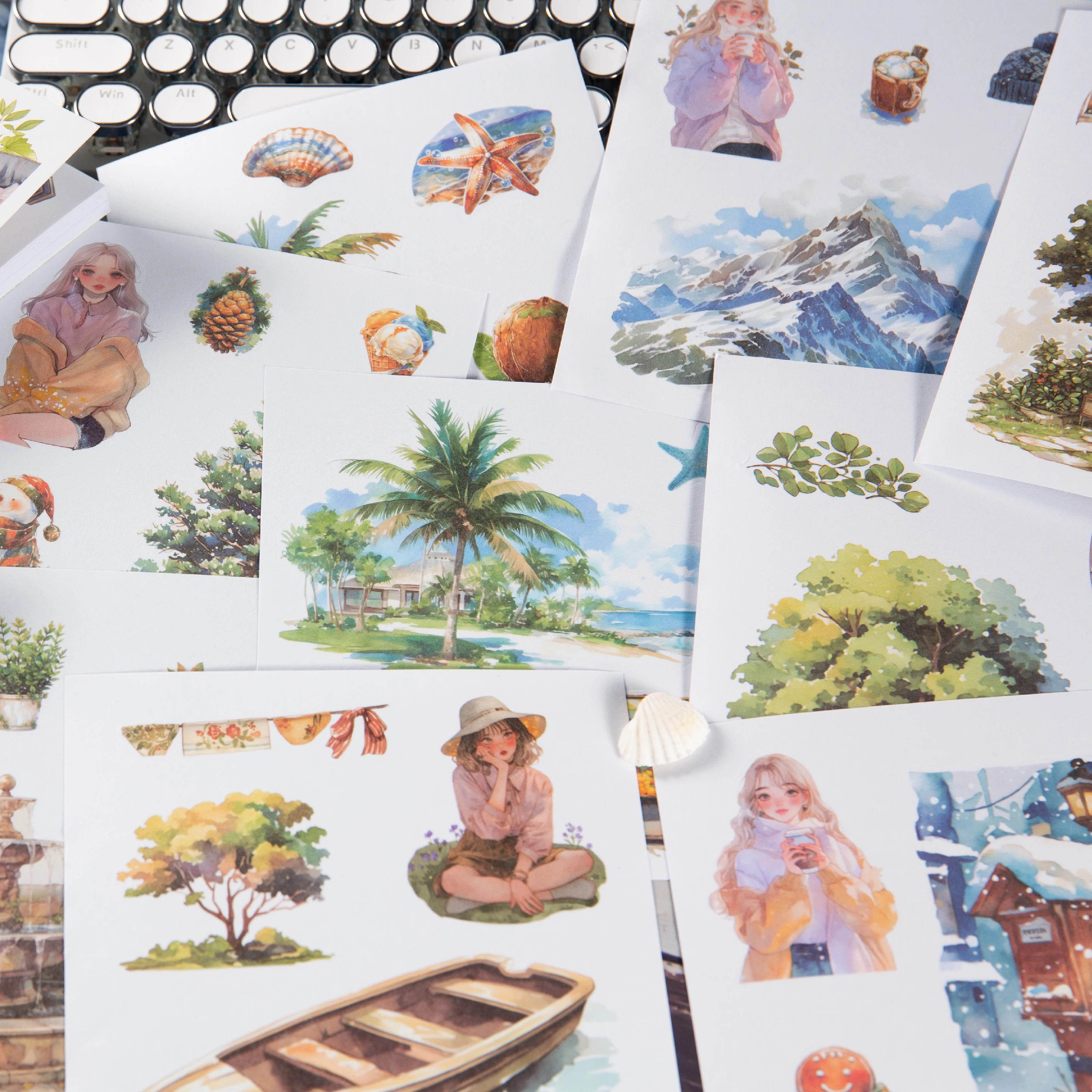 Natural Scenery，Sticker Book，C - Meal Prep Notebook review and price