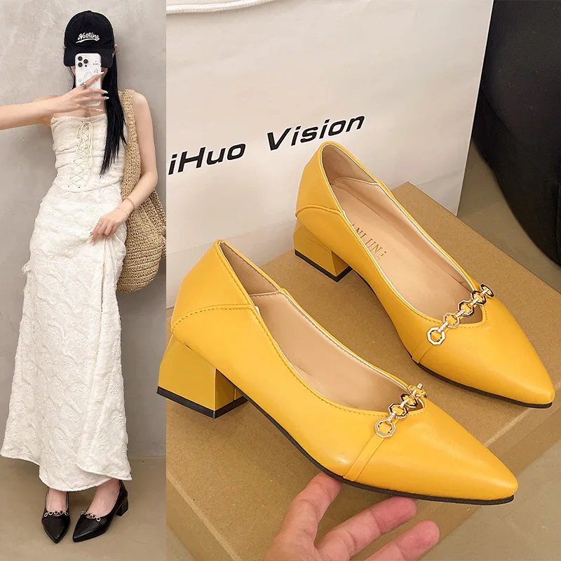 

Temperament Pointed High Heels for Women, 2026 Spring New Fashion Mary Jane Women's Shoes High Heels