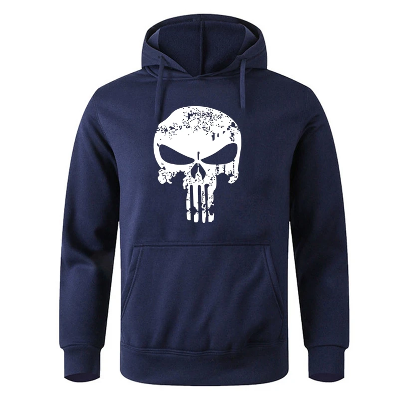 Punishers impreso polar pulóver sudaderas con capucha hombres/mujeres Casual ropa de calle con capucha sudaderas hombre cráneo Harajuku tops de alta