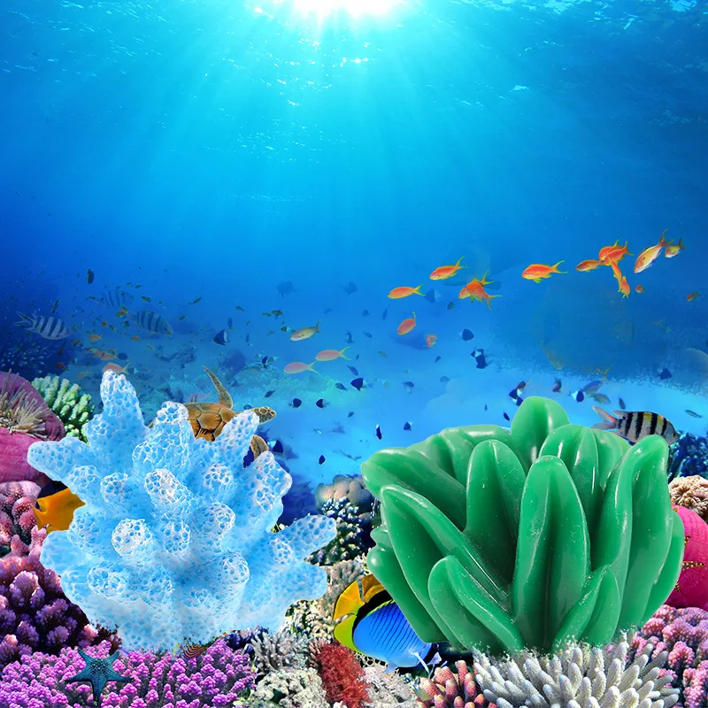 Colorful Resin Aquarium Mini Artificial Coral Reef Decoration Fish Tank Coral Stone Landscape Ornament Aquarium Accessories