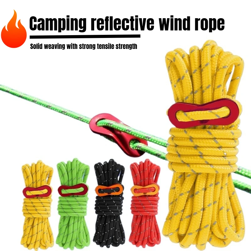 

Светоотражающая веревка DIY нить макраме для путешествий, кемпинга, палатки, пешего туризма, активного отдыха, прочный нейлоновый паракорд, снаряжение для выживания