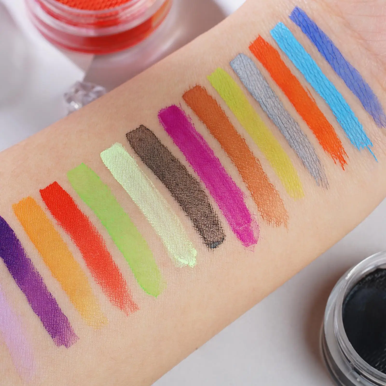 10g Face Paint Water-Based Activated Eyeliner Split Rainbow Cake  Body Painting Dual Colors Eyeliner Supplies Eye Makeup