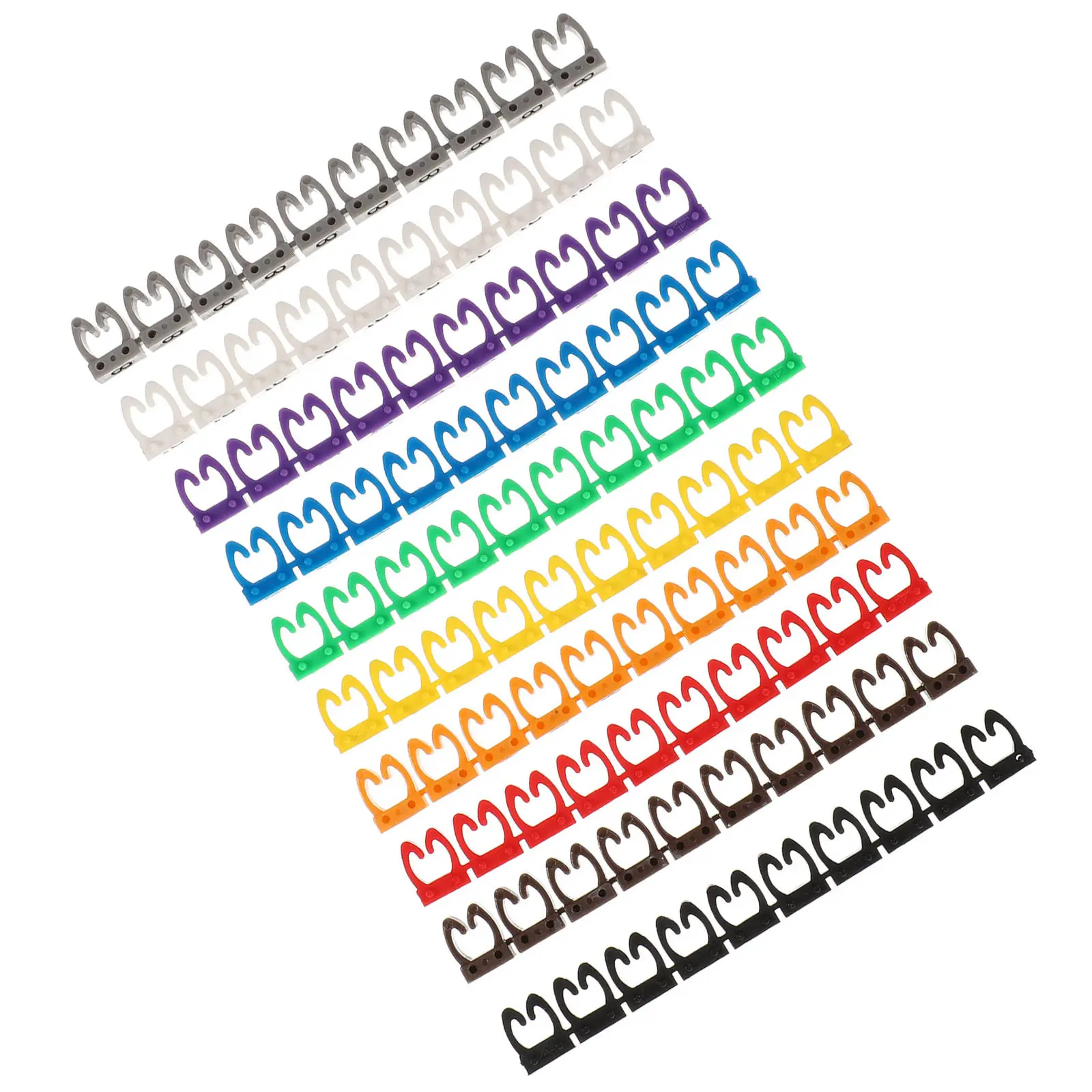 100Pcs Buckle Cable Tags Multicolor Cable Markers Wire Identifier Cord Identification for Home Office Cord Identification Tags