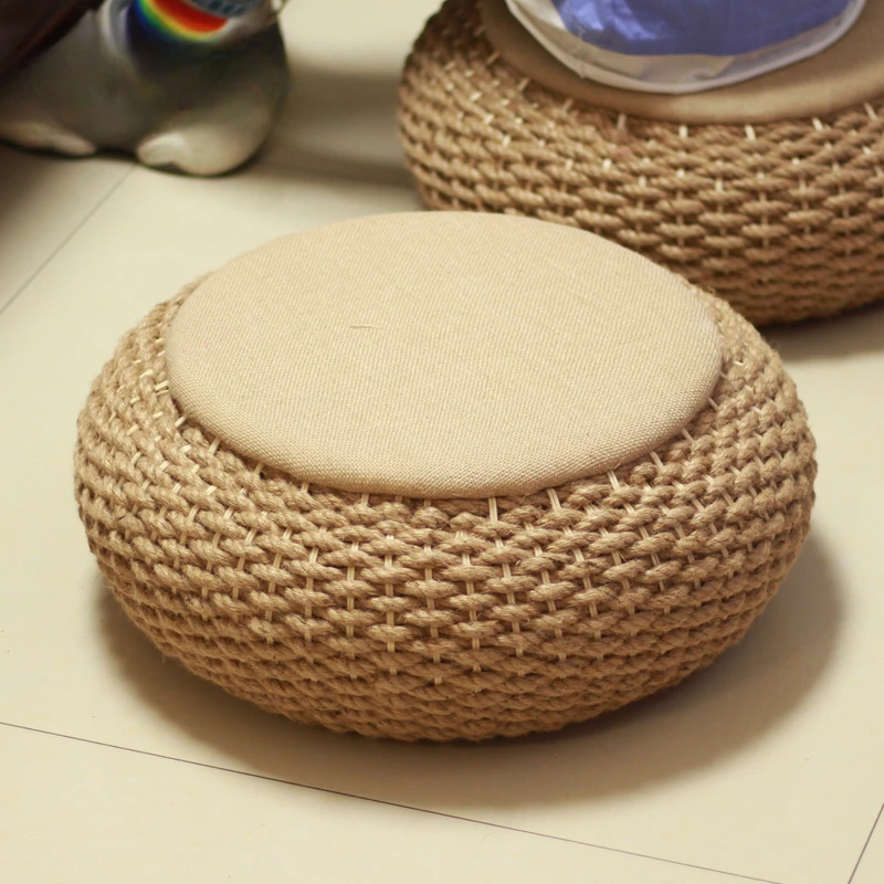 The product can be customized.Twine futon homestay, tatami mat cushion, Japanese style household round thickened