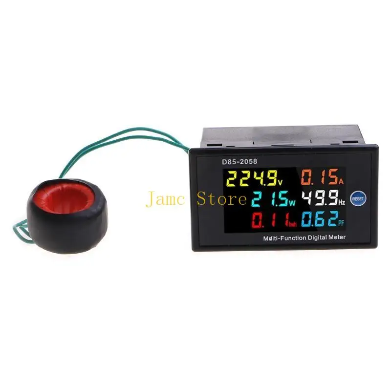 LX0B D85_2058 Digital Power Monitor Current Frequency LCD AC40-300V/200-450V