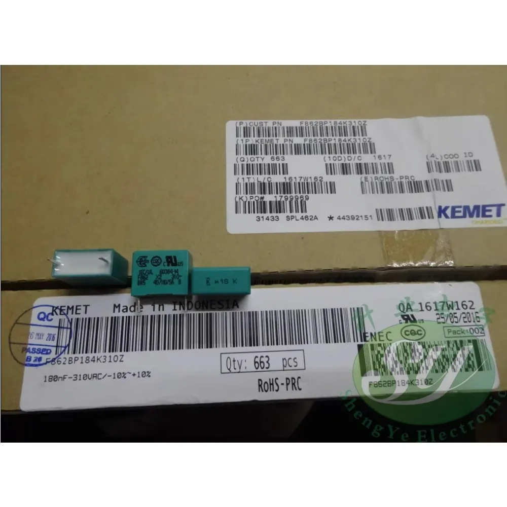 10 SZTUK F862BP184K310Z 0.18uf/310vAC 180nf u18 184 Nowy kondensator foliowy 15mm