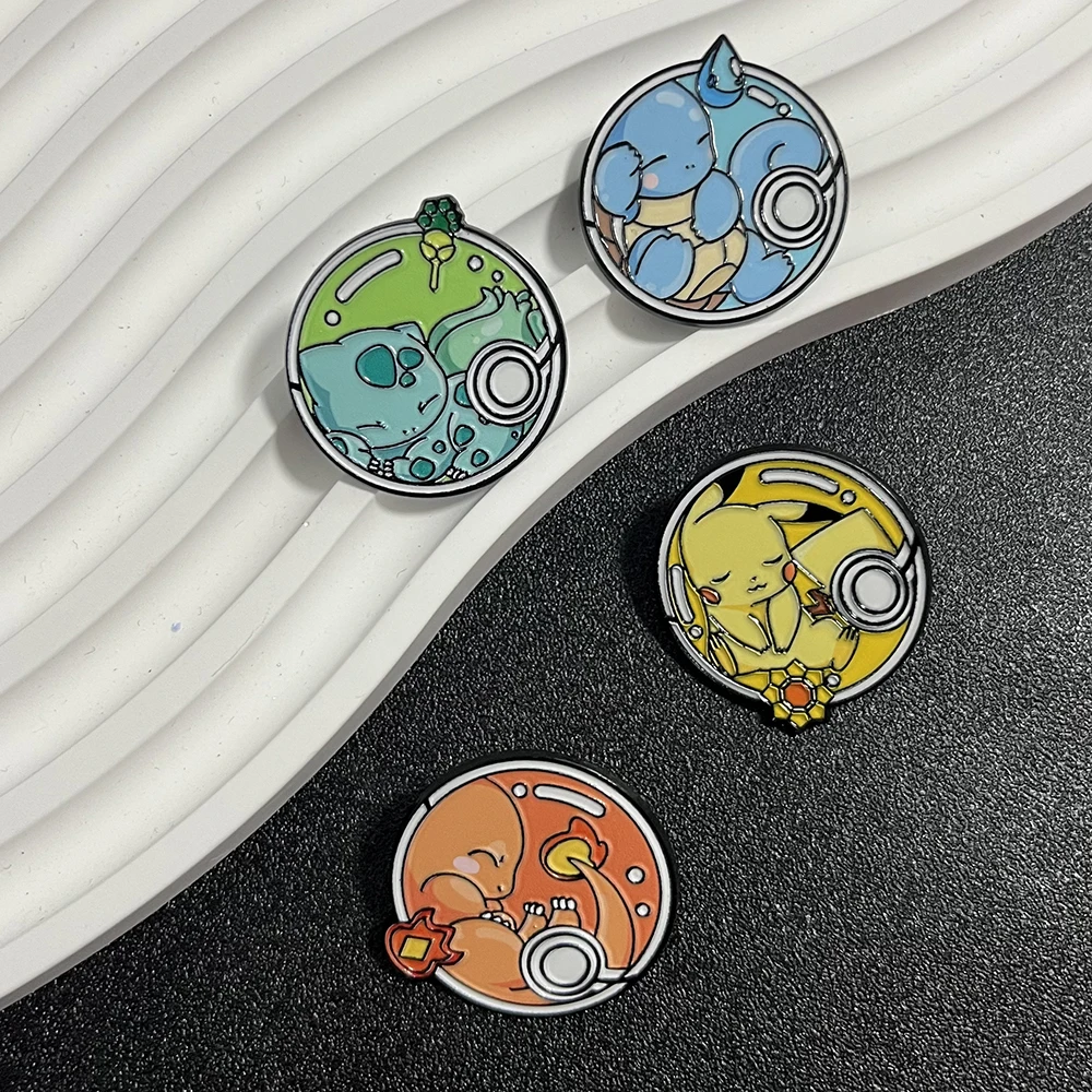 4 قطعة أنيمي اليابانية قزم المينا دبوس لطيف الكرتون بروش التلبيب شارة بدبوس على ظهره الملابس والاكسسوارات مجوهرات أصدقاء الهدايا #2